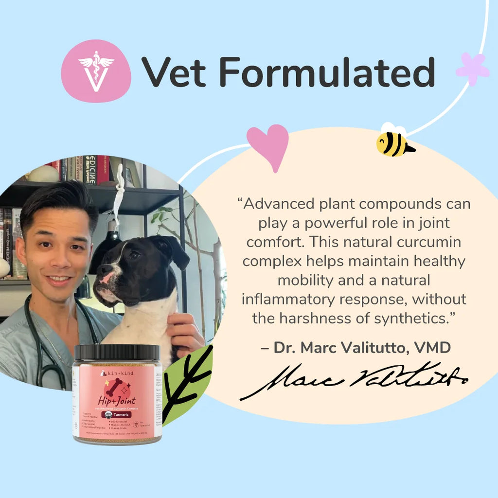 Premium Organic Hip & Joint Supplement for Dogs & Cats - 4 Oz (Medium)