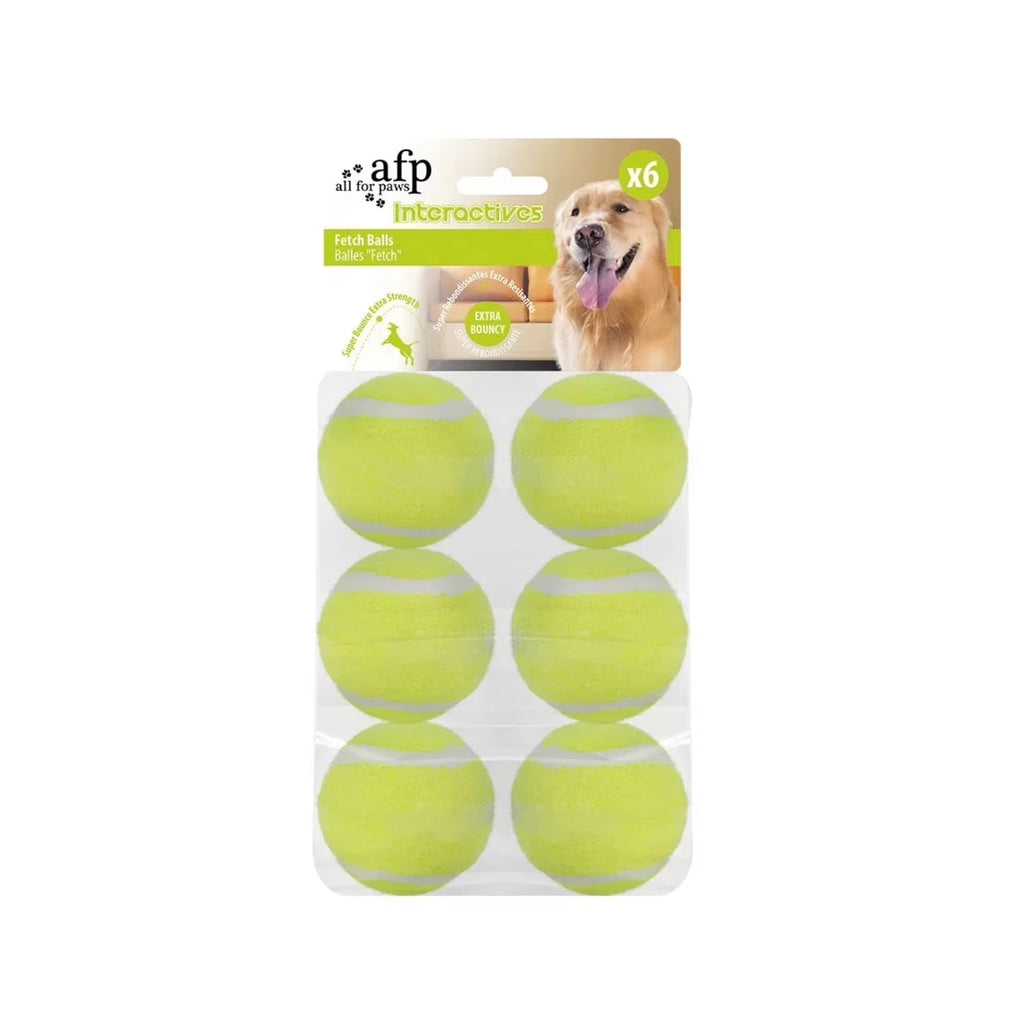 6-Pack Mini Tennis Balls for Dogs - Perfect Fetch Toy for Puppies and Small Breeds (2-Inch AFP Automatic Ball Launcher Refills)
