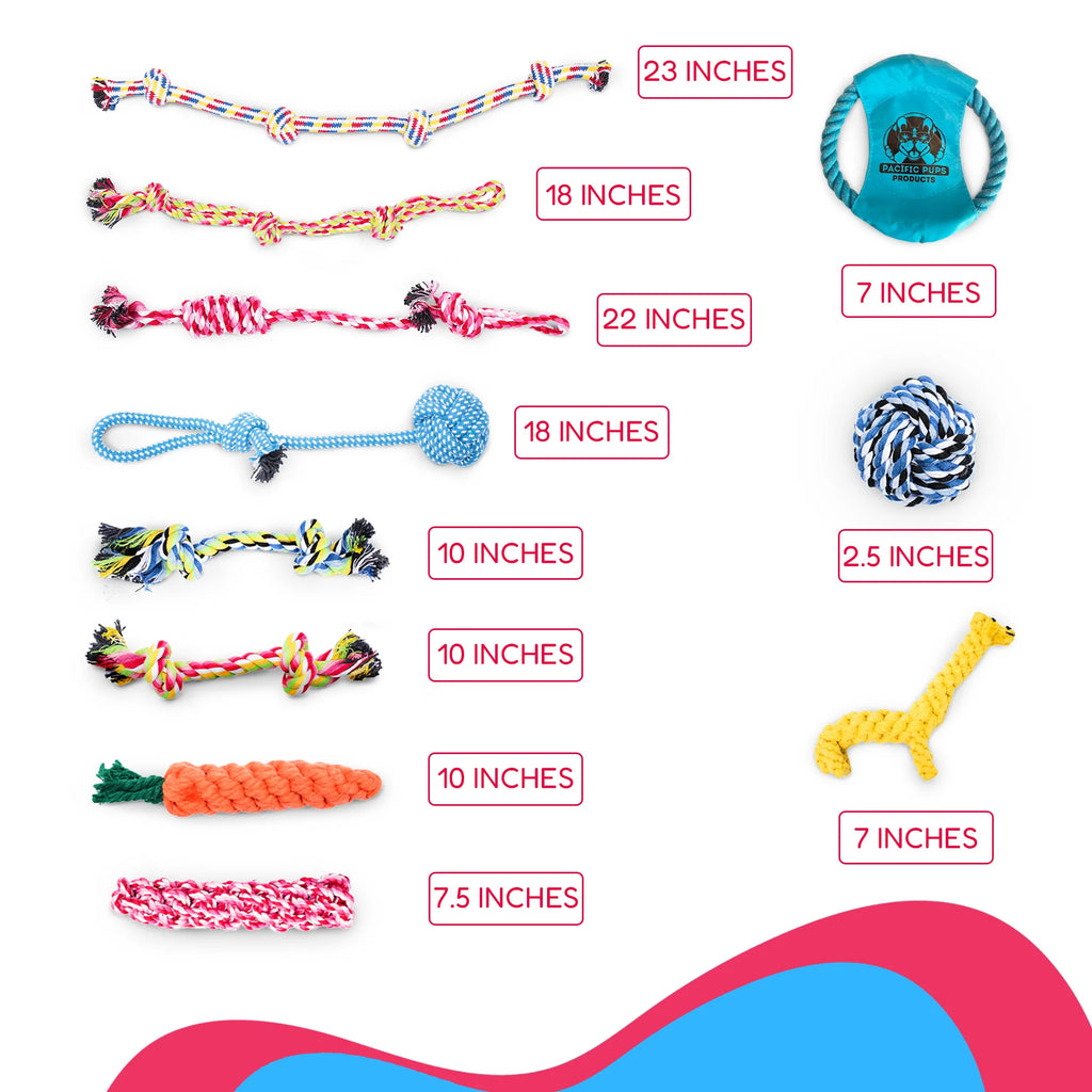 Ultimate 11-Piece Dog Rope Toy Set for Small & Medium Dogs - Perfect for Puppy Teething and Playtime!