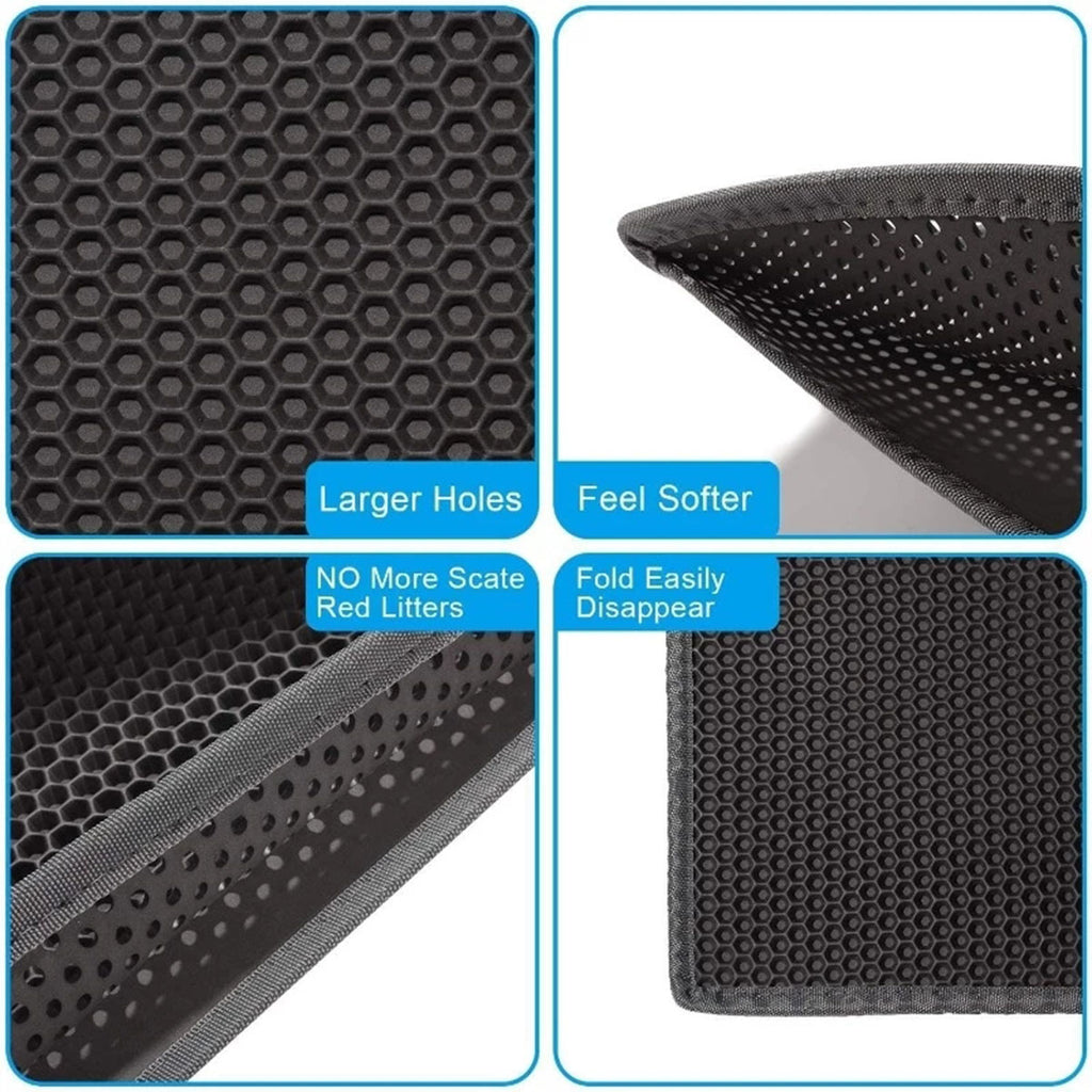 Ultimate Cat Litter Trapping Mat - Waterproof Honeycomb Design for Effortless Cleaning!