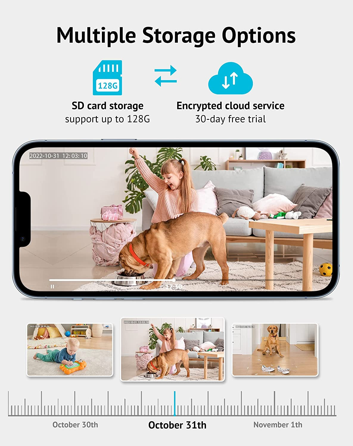 360° 1080P Indoor Security Camera - Smart Baby Monitor with Motion Detection, Night Vision, 2-Way Audio & Alexa Compatibility - Ideal for Pets & Home Safety!