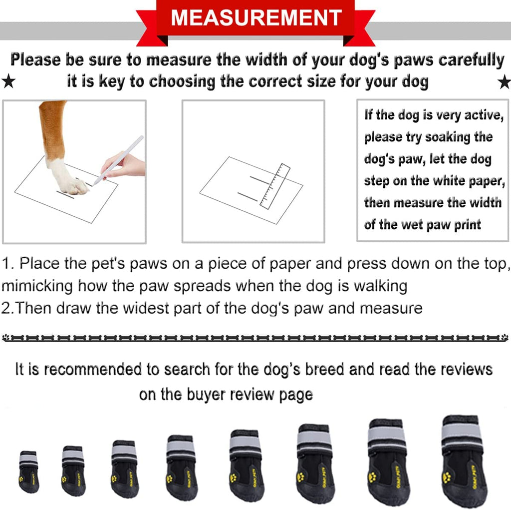 Premium Dog Boots for All Seasons - Durable, Water-Resistant Paw Protectors for Large & Medium Dogs - Ideal for Snow, Hot Pavement, and Indoor Slippery Floors