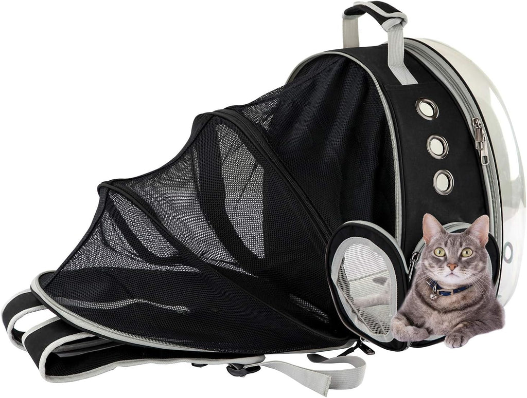 Versatile Black Cat & Dog Backpack Carrier - Perfect for Travel, Hiking & Outdoor Adventures!