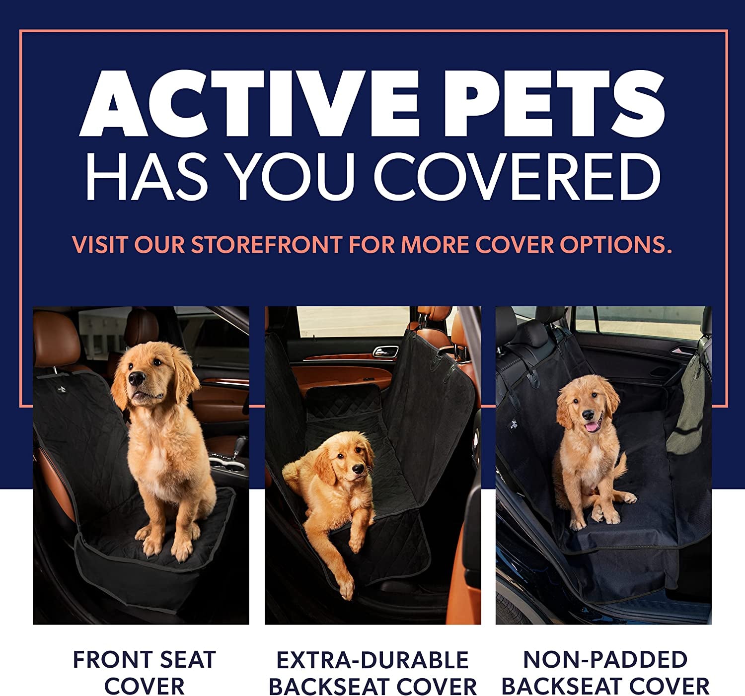 Ultimate Black Car Rear Seat Cover for Dogs - Durable, Waterproof, Scratch Resistant & Nonslip Protection - Machine Washable Pet Accessory for Back Seats