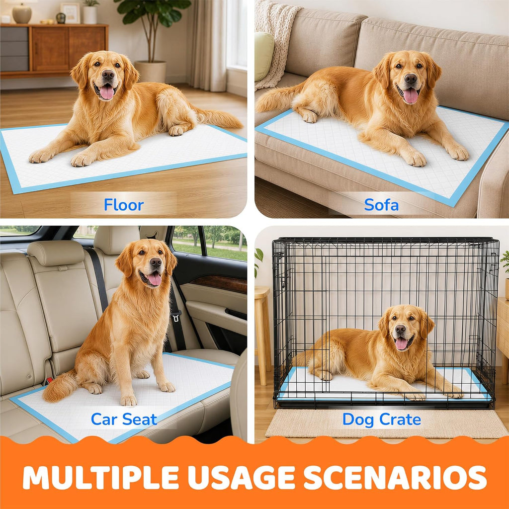 Extra Large Super Absorbent Dog Pee Pads - Leak-Free Disposable Puppy Potty Training Pads 28"X34