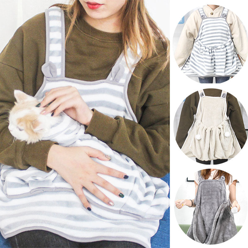 Pet-Friendly Women's Apron - Non-Stick, Anti-Grab Design for Cat and Small Dog Lovers