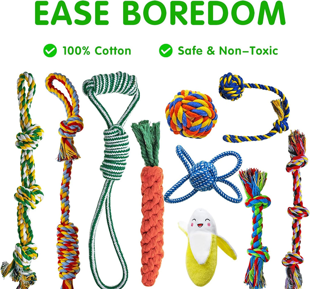 Ultimate 14-Pack Puppy Chew Toy Bundle - Fun Squeaky Toys, Tug-of-War Games, and Teething Relief for Small Dogs!