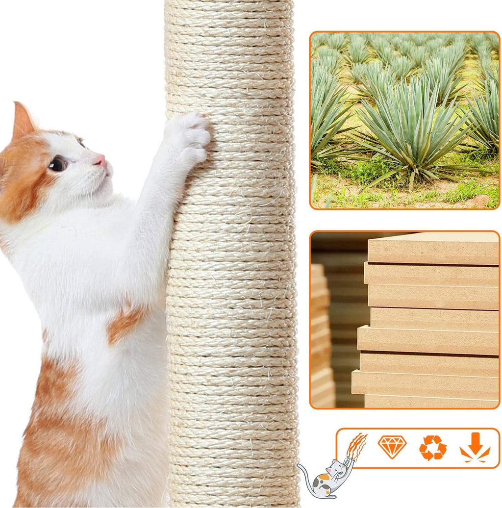 Multi-Level Cat Tree Tower - 34" Kitty Condo with Scratch Boards & Sisal Posts - Perfect Indoor Activity Center for Kittens