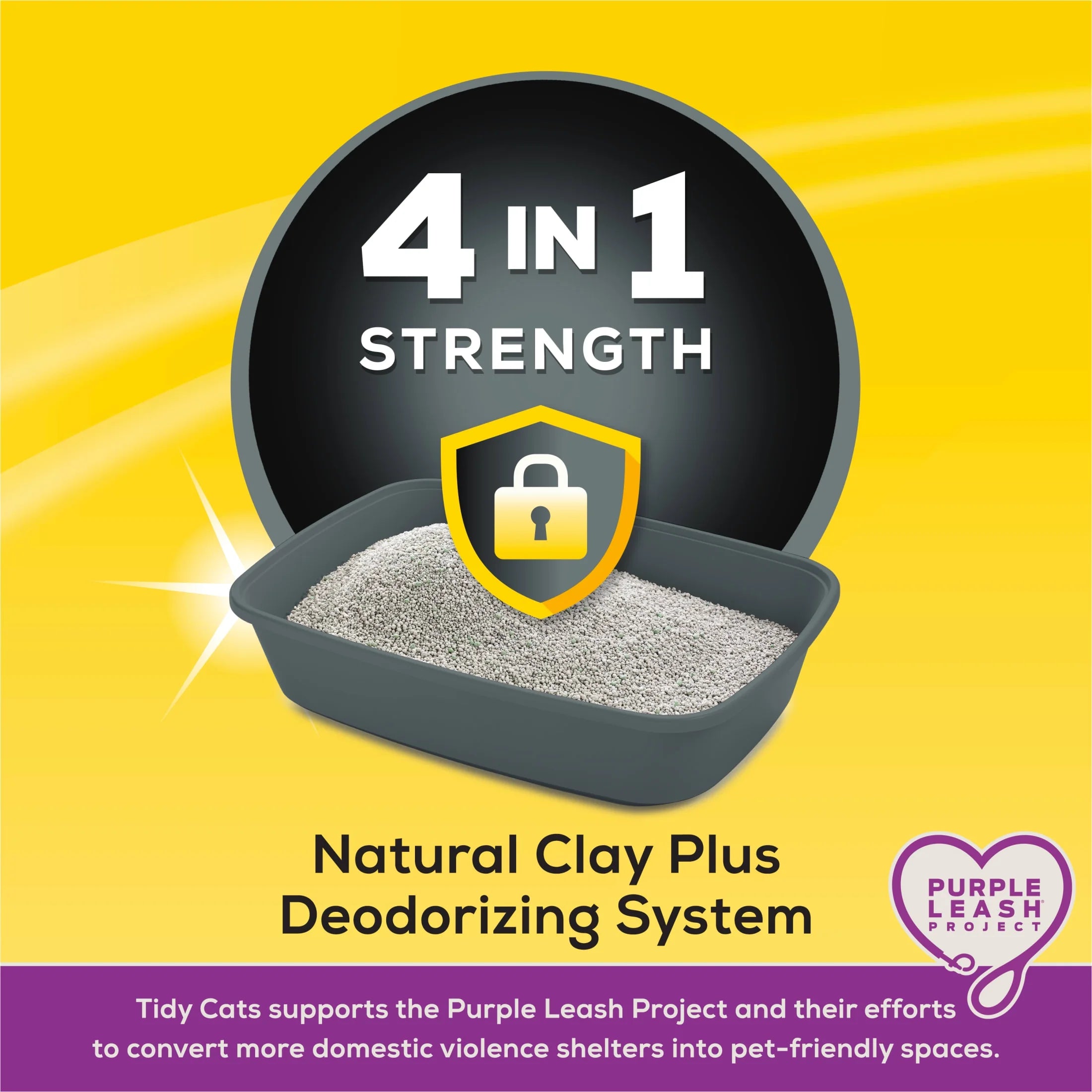 Purina 4-In-1 Strength Floral Scented Clumping Cat Litter - 35 Lb Pail for Ultimate Odor Control and Freshness
