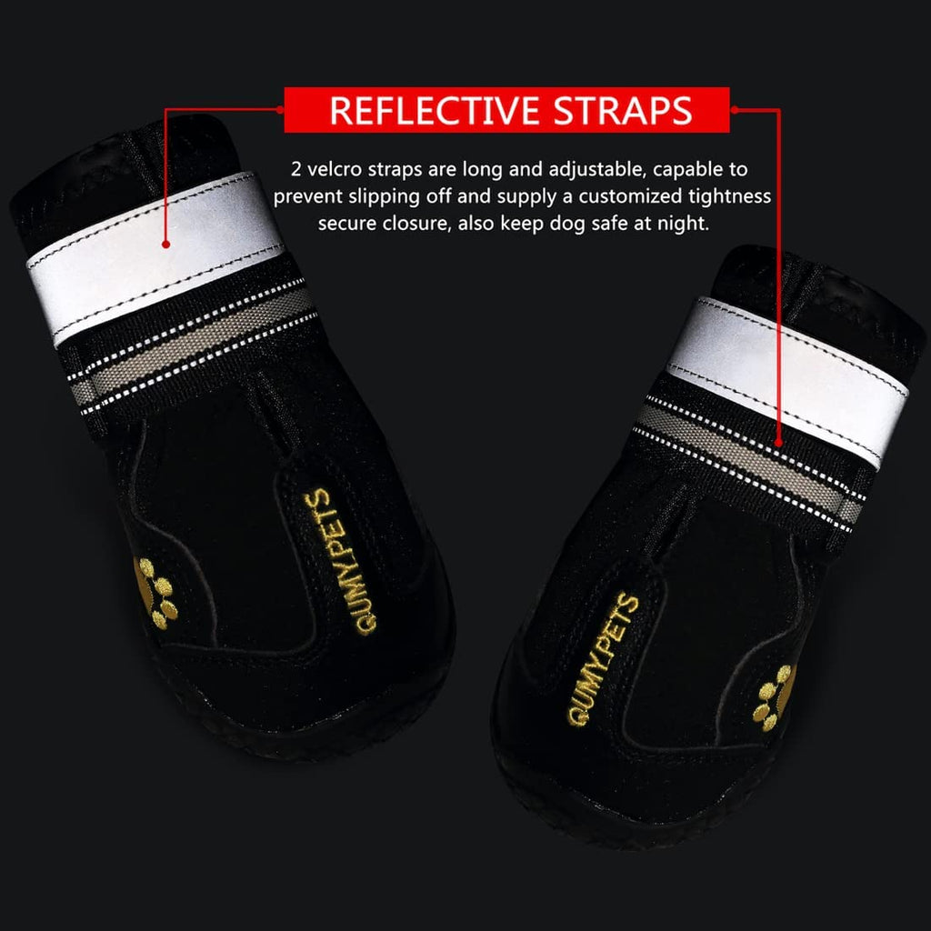 Premium Dog Boots for All Seasons - Durable, Water-Resistant Paw Protectors for Large & Medium Dogs - Ideal for Snow, Hot Pavement, and Indoor Slippery Floors
