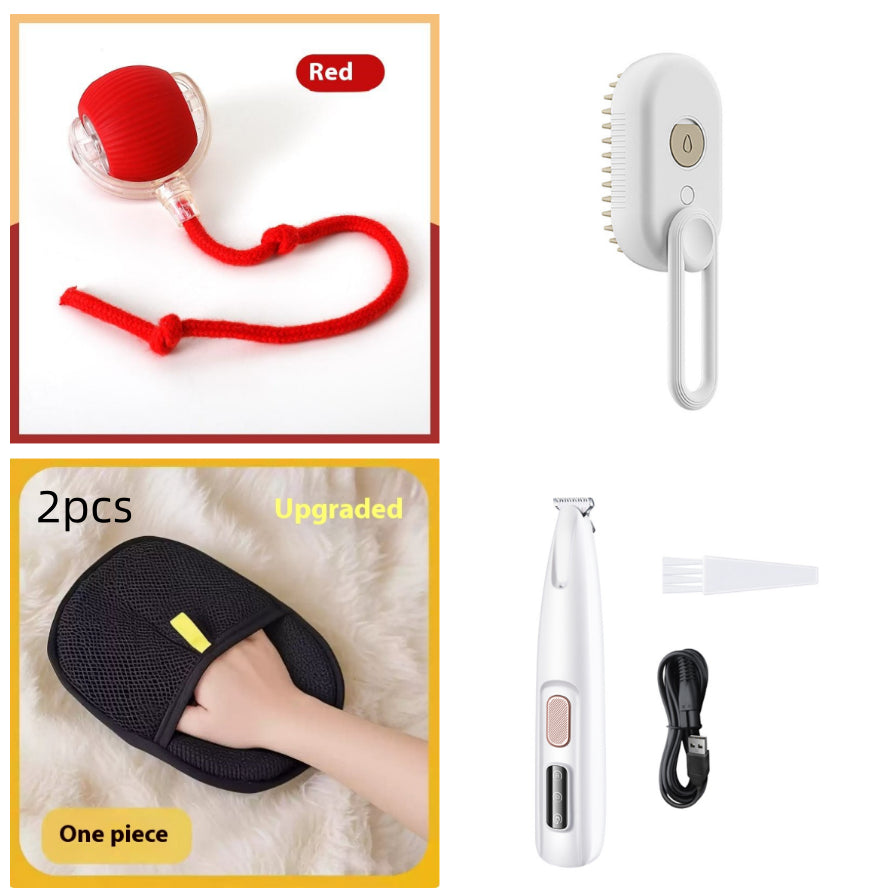 3-in-1 Electric Cat & Dog Steam Brush - Groom, Massage & Remove Hair Effortlessly!