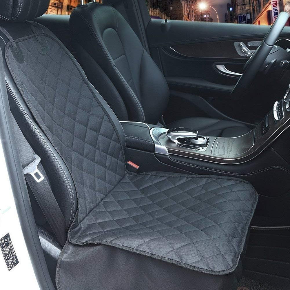 Premium Waterproof Dog Seat Cover for Cars, Trucks & SUVs - Heavy Duty 600D, Nonslip Backing, Hammock Style - 2 Pack, Black