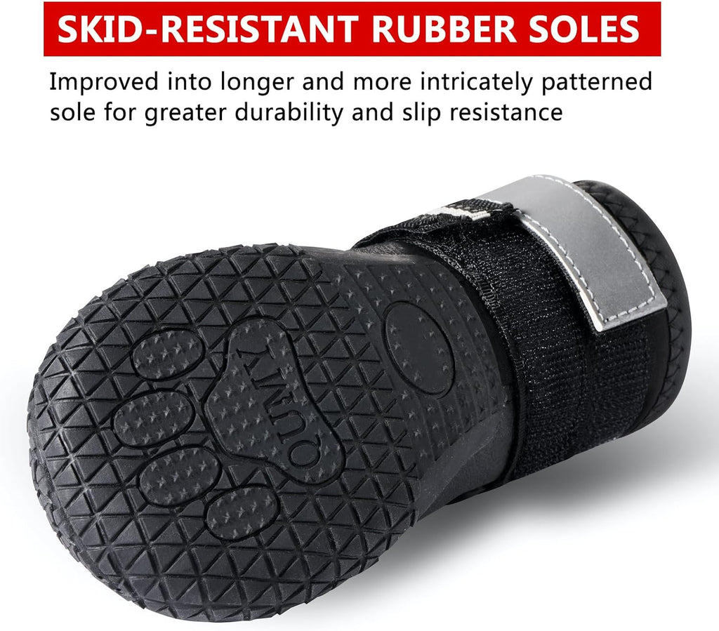 Premium Dog Boots for All Seasons - Durable, Water-Resistant Paw Protectors for Large & Medium Dogs - Ideal for Snow, Hot Pavement, and Indoor Slippery Floors