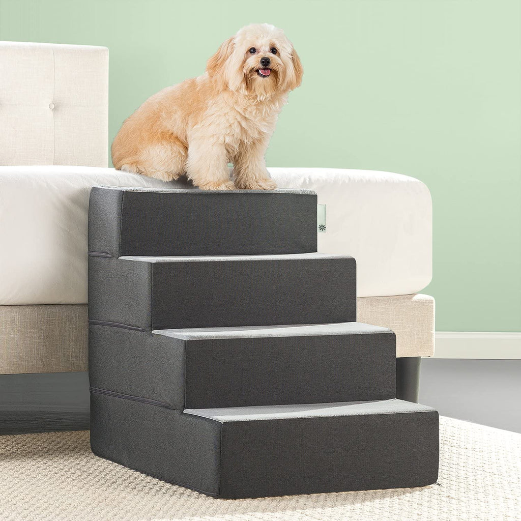 X-Large 4-Step Easy Pet Stairs/Ramp/Ladder - Grey