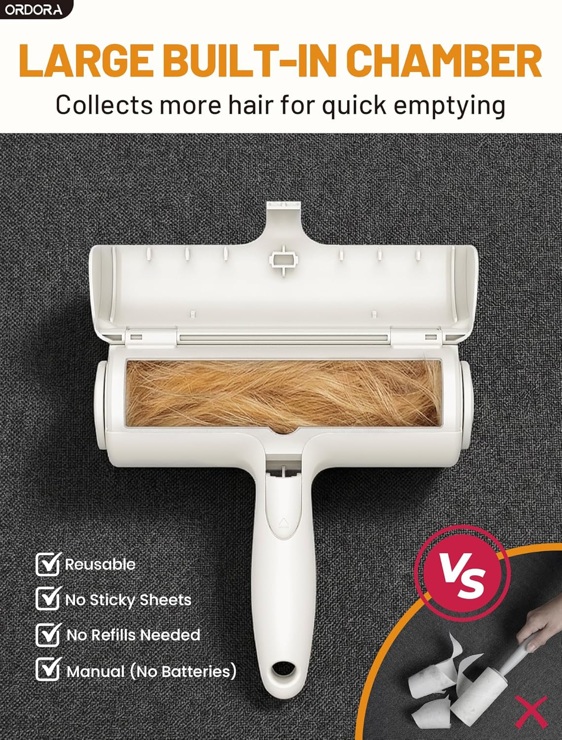 Ultimate Pet Hair Removal Tool - Eco-Friendly Reusable Lint Roller for Effortless Cleaning of Couch, Bedding, Car & More - Perfect for Multi-Pet Homes!