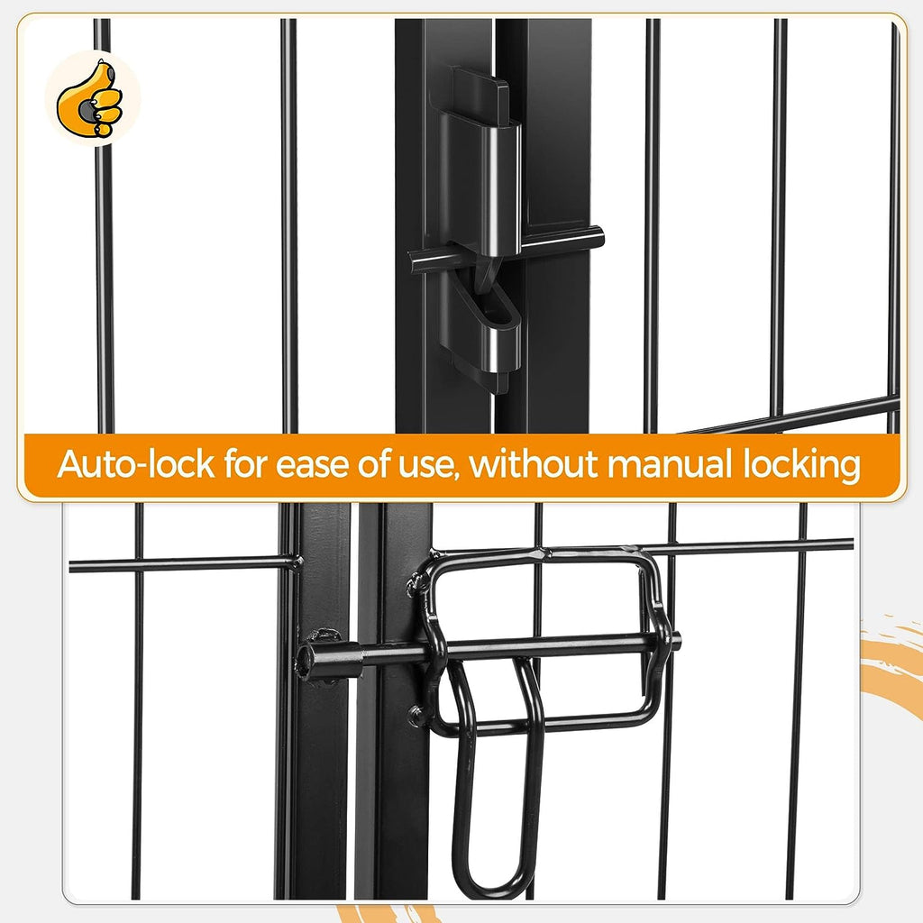 Ultimate 8-Panel Dog Playpen - 40" High Portable Indoor/Outdoor Fence with Gate for Medium & Large Breeds