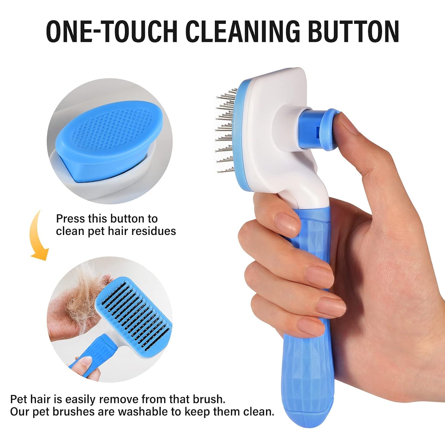 Ultimate Pet Deshedding Brush - Reduce Shedding by 90% for Dogs & Cats with Short or Long Hair!