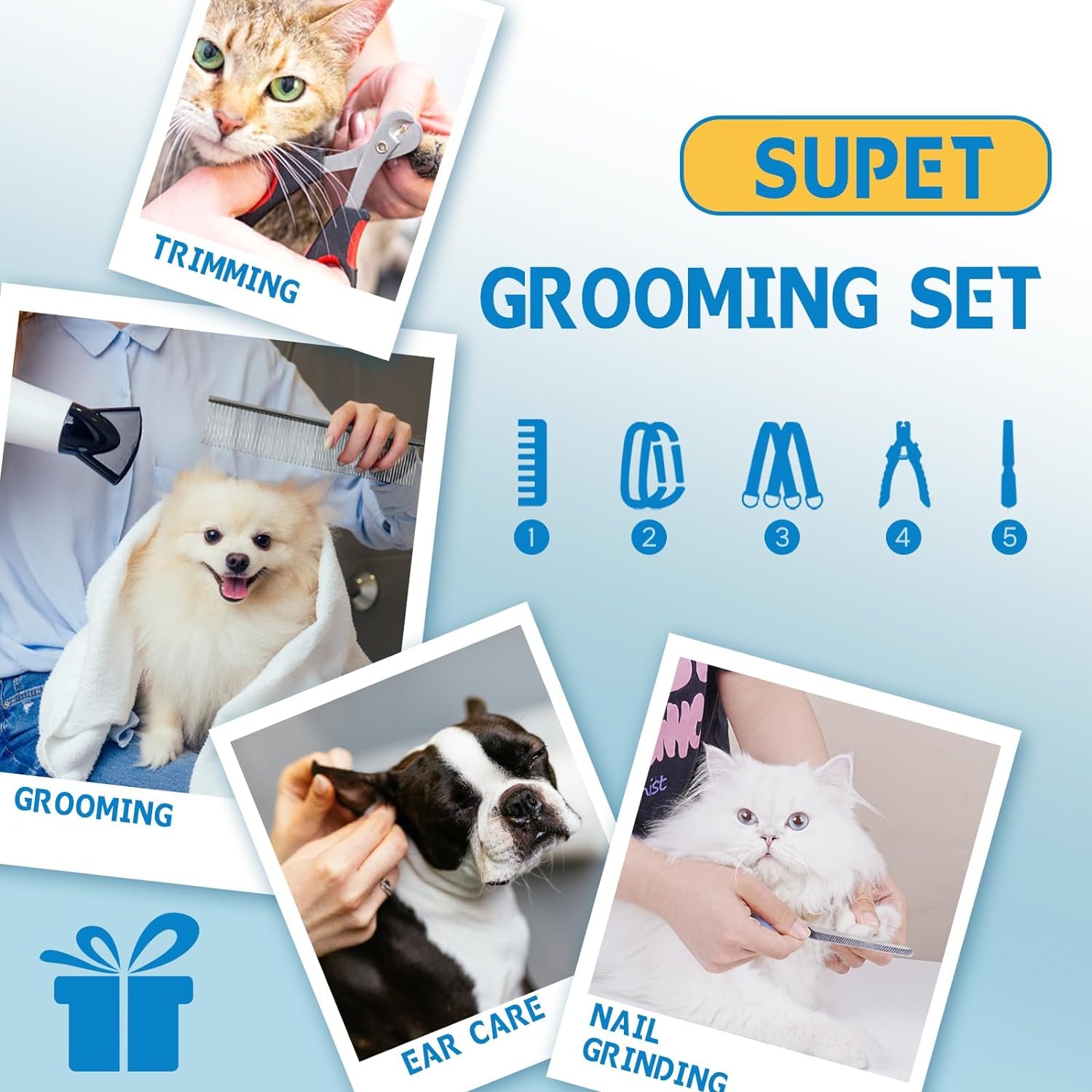 Ultimate Dog Grooming Hammock Harness - Relaxing Restraint for Cats & Dogs (Coral Blue, Size M: 9"-12.5" Leg Spacing, Up to 50LBS)