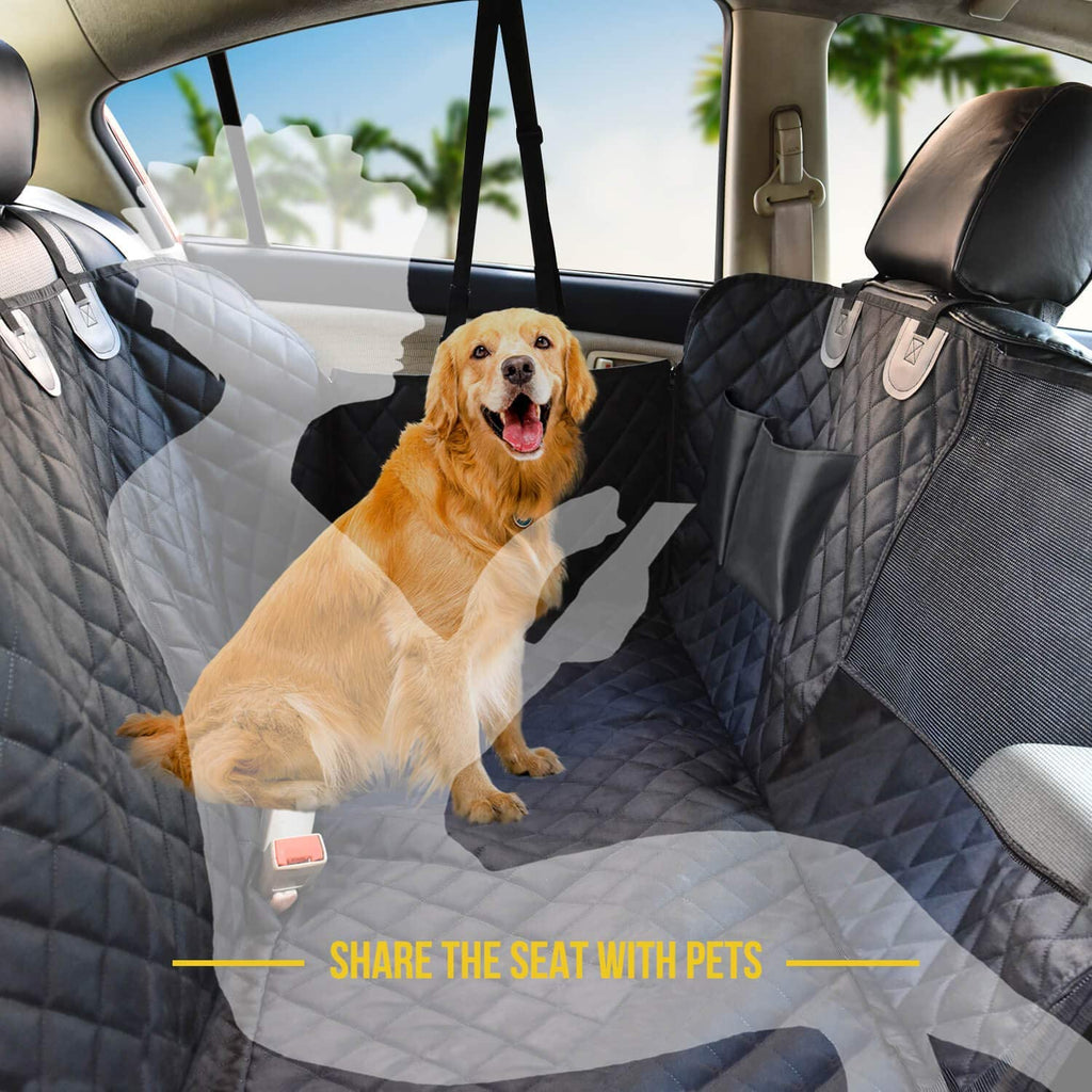 Ultimate Waterproof Dog Car Seat Cover - Scratch-Resistant Hammock with Breathable Mesh Window for Maximum Back Seat Protection