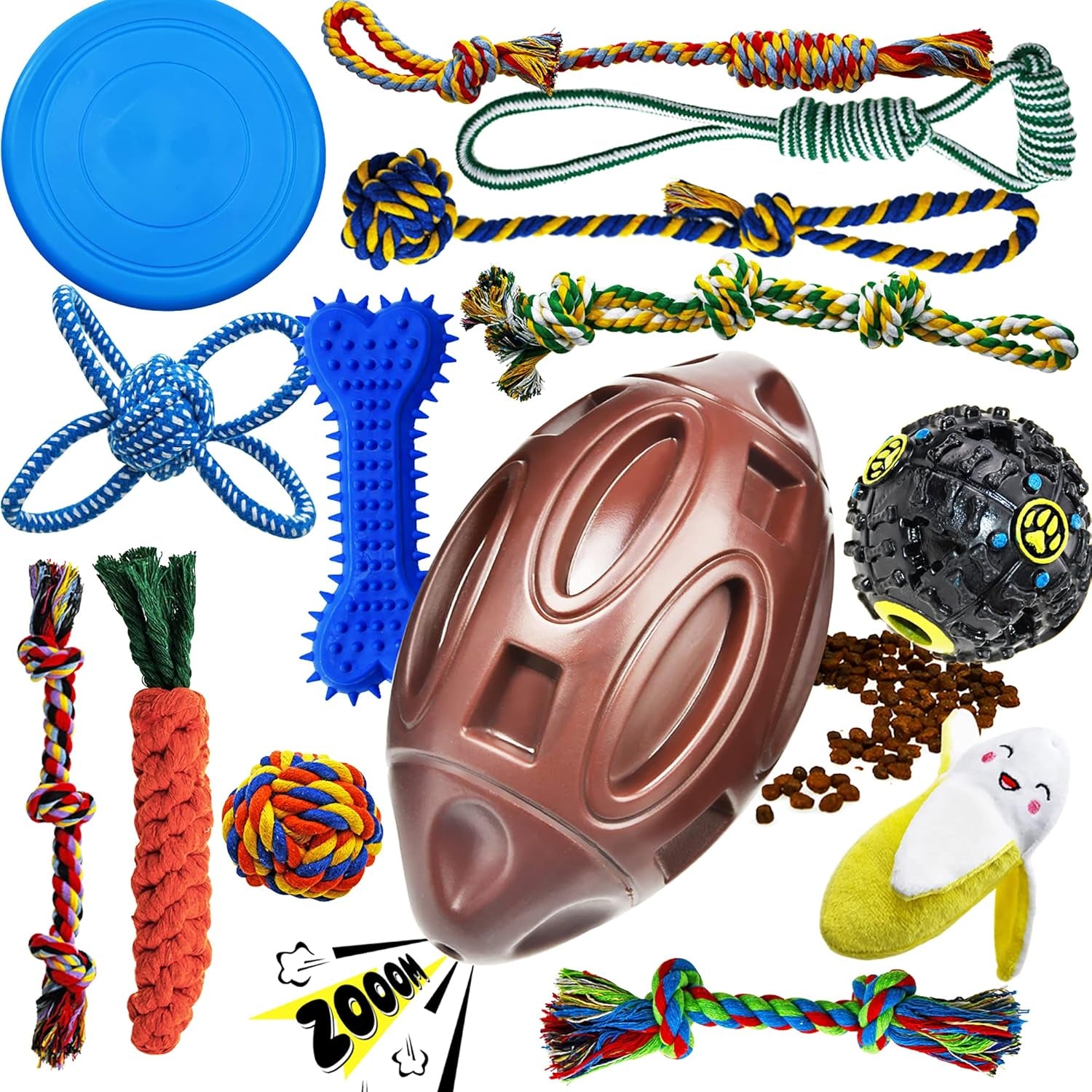 Ultimate 14-Pack Puppy Chew Toy Bundle - Fun Squeaky Toys, Tug-of-War Games, and Teething Relief for Small Dogs!