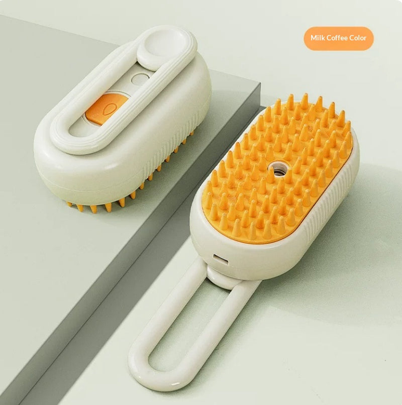 3-in-1 Electric Cat & Dog Steam Brush - Groom, Massage & Remove Hair Effortlessly!