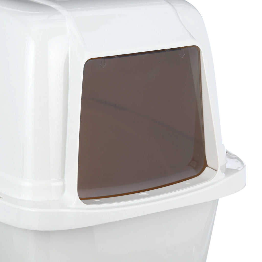 Large White Enclosed Cat Litter Box - Stylish & Functional Privacy Solution for Your Feline Friend