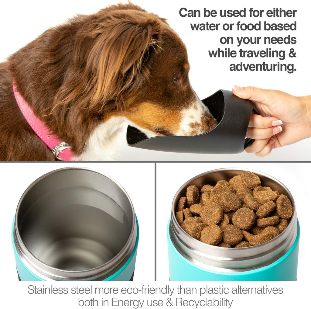 Large 22Oz Insulated Portable Dog Water Bottle & Dispenser - Keep Water Cool for Your Adventures!