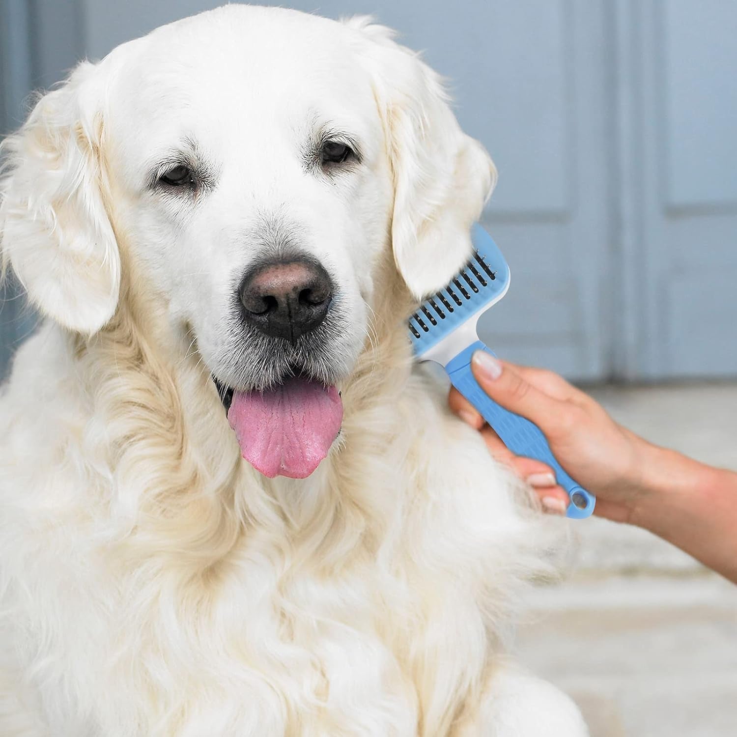 Ultimate Pet Deshedding Brush - Reduce Shedding by 90% for Dogs & Cats with Short or Long Hair!