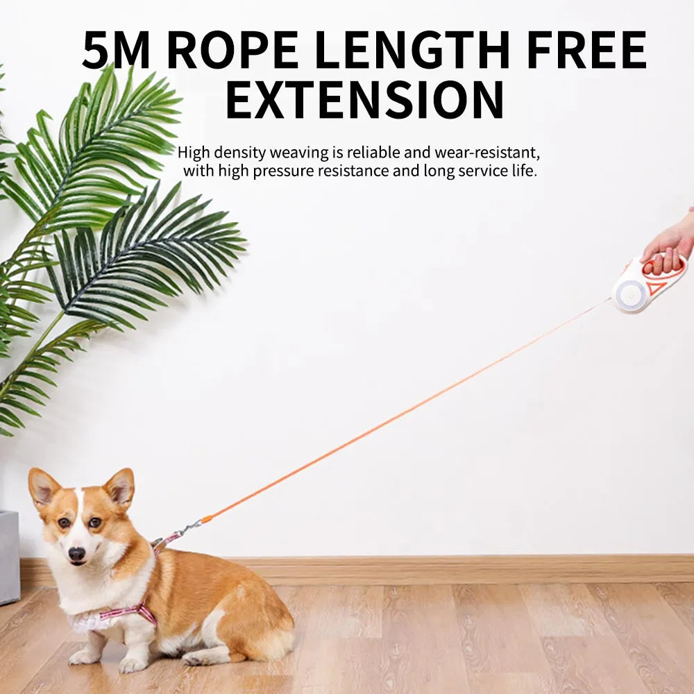 Durable 3M & 5M Retractable Dog Leash - Automatic Pet Lead for Large Dogs & Cats, Perfect for Walks and Runs