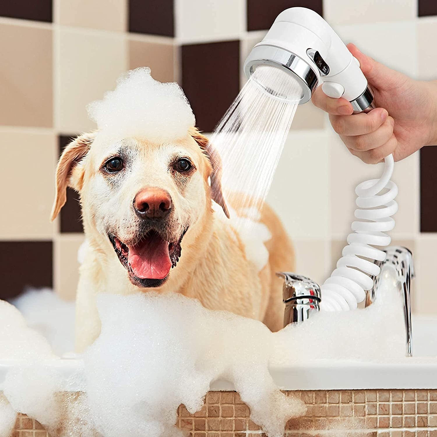 Versatile Sink Faucet Sprayer Attachment - Ideal for Dog Bathing, Laundry, and Kitchen Use!