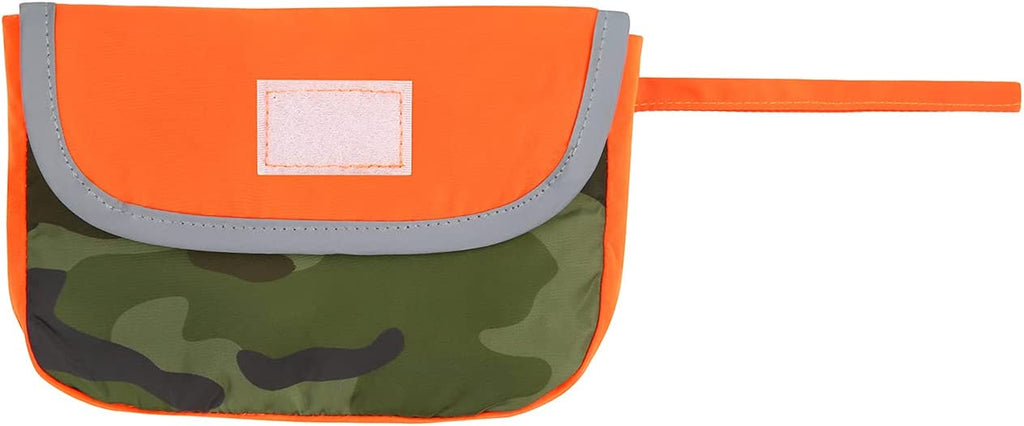 Stylish Reversible Camo & Orange Dog Raincoat - Hooded Slicker Poncho for Small to Large Dogs (Size L)
