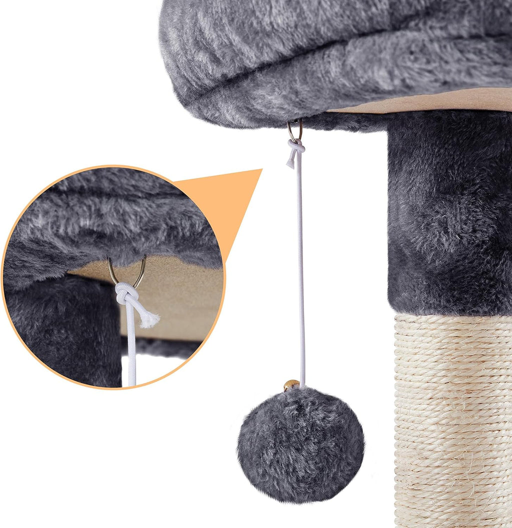 Multi-Level Cat Tree Tower - 34" Kitty Condo with Scratch Boards & Sisal Posts - Perfect Indoor Activity Center for Kittens