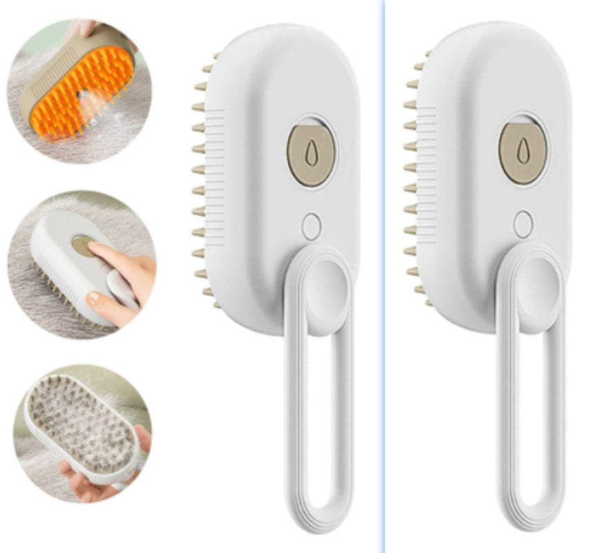 3-in-1 Electric Cat & Dog Steam Brush - Groom, Massage & Remove Hair Effortlessly!