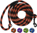 Durable 6Ft Reflective Rope Dog Leash for All Breeds - Perfect for Training & Outdoor Adventures (L/XL, Orange)