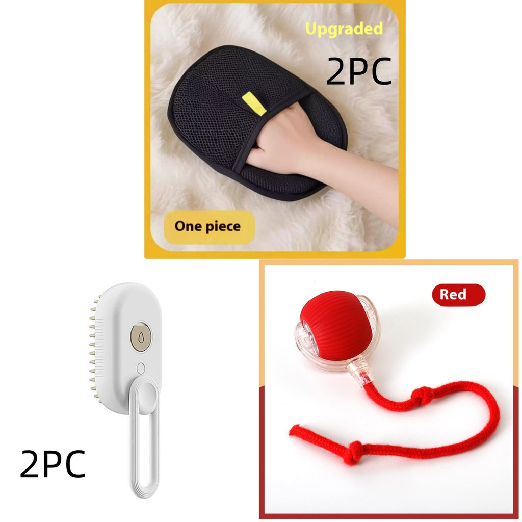 3-in-1 Electric Cat & Dog Steam Brush - Groom, Massage & Remove Hair Effortlessly!