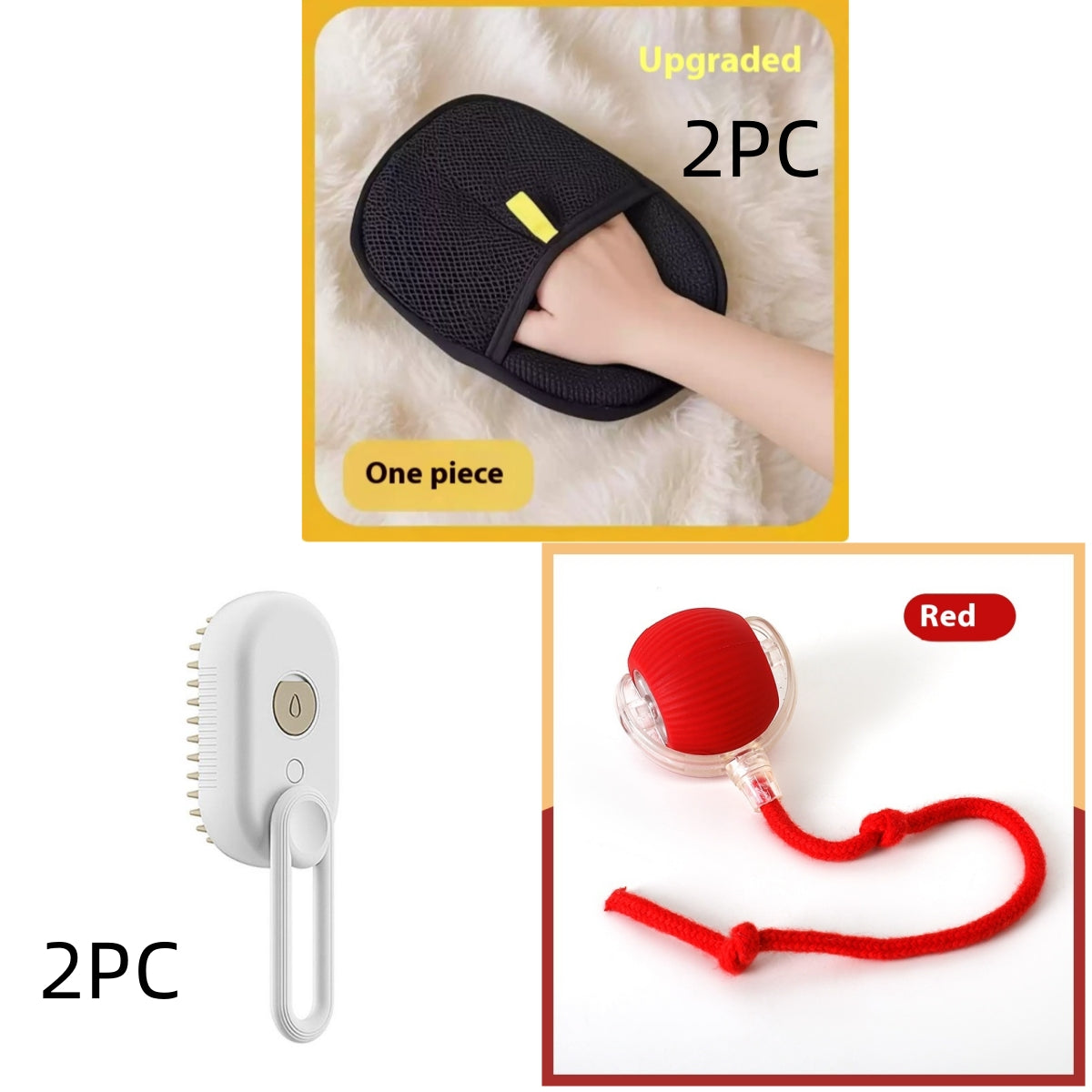 3-in-1 Electric Cat & Dog Steam Brush - Groom, Massage & Remove Hair Effortlessly!