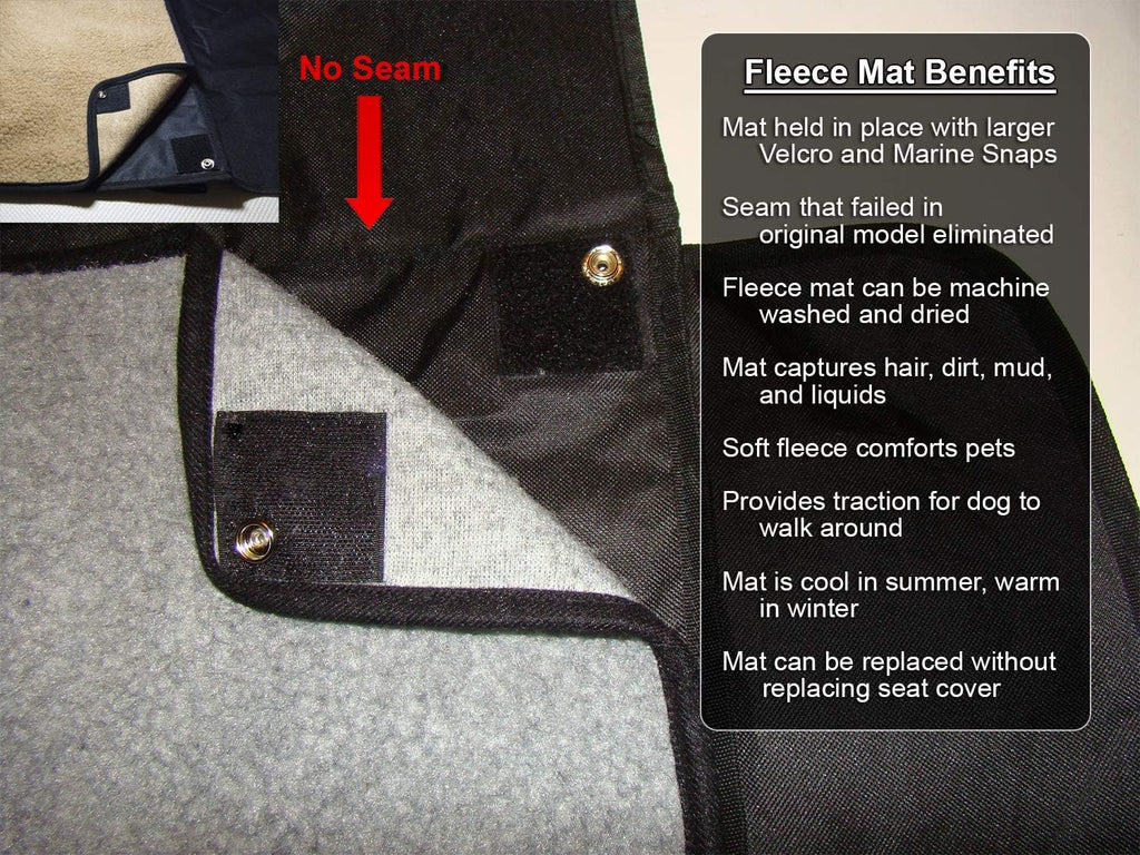 Premium 5-Piece Pet Seat Cover & Dog Hammock with Washable Fleece Mat, Mesh Window & Durable Metal Buckles - Ultimate Protection for Your Car
