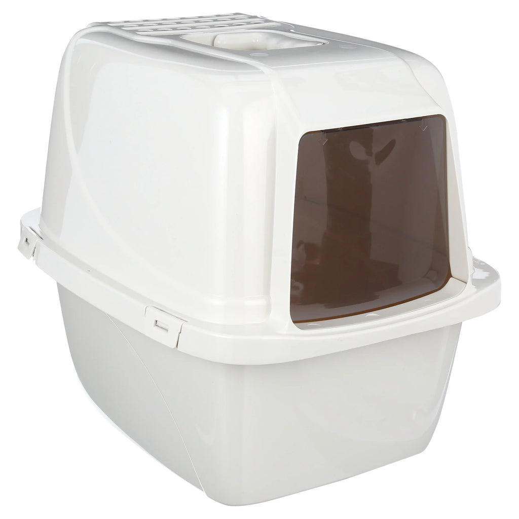 Large White Enclosed Cat Litter Box - Stylish & Functional Privacy Solution for Your Feline Friend