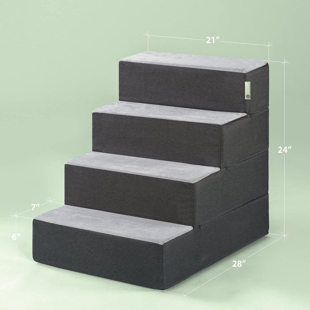 X-Large 4-Step Easy Pet Stairs/Ramp/Ladder - Grey