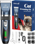 Whisper-Quiet Cat Clippers for Matted & Long Hair - 2-Speed Cordless Grooming Kit for Cats & Small Dogs (Blue)