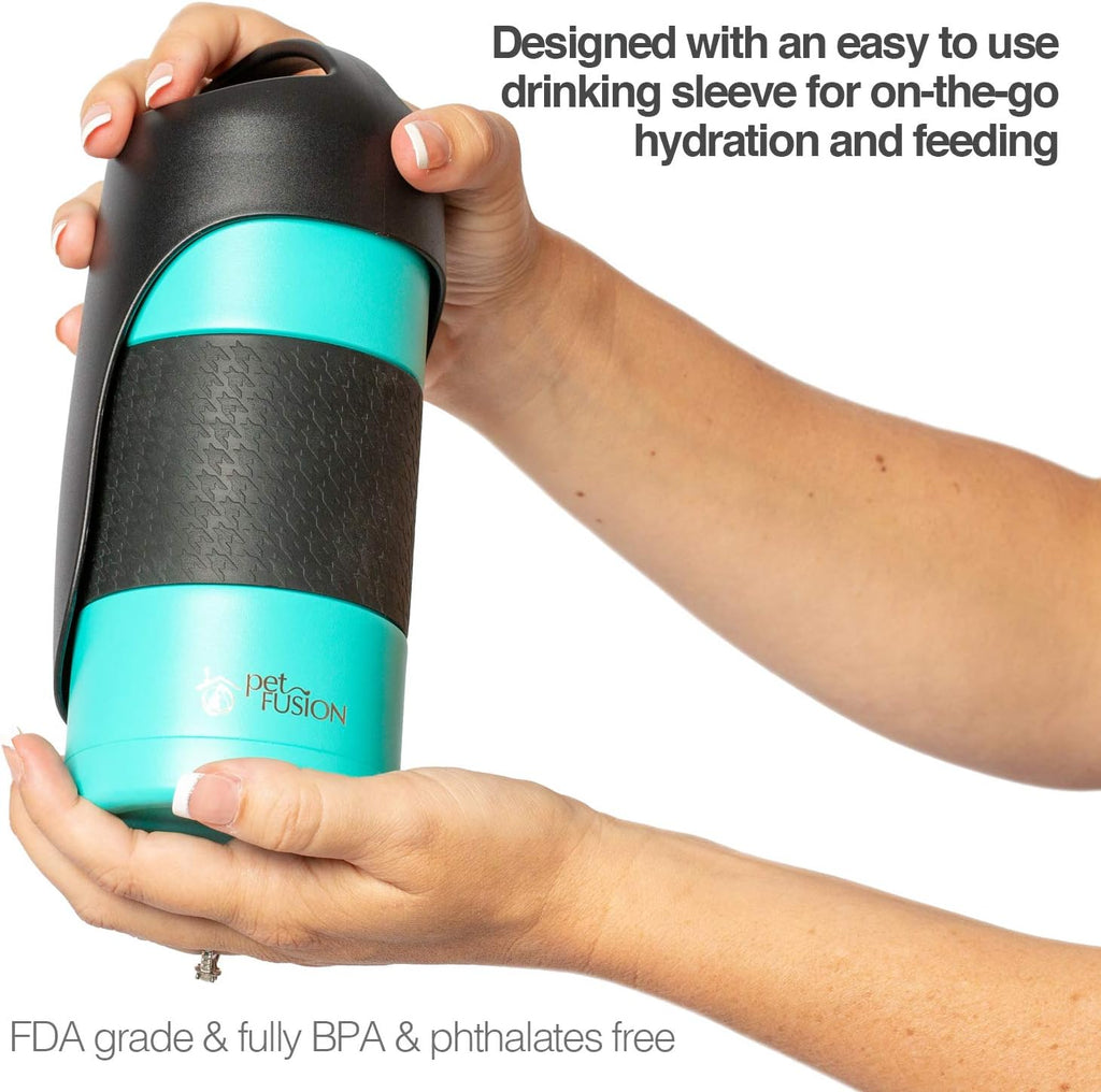 Large 22Oz Insulated Portable Dog Water Bottle & Dispenser - Keep Water Cool for Your Adventures!