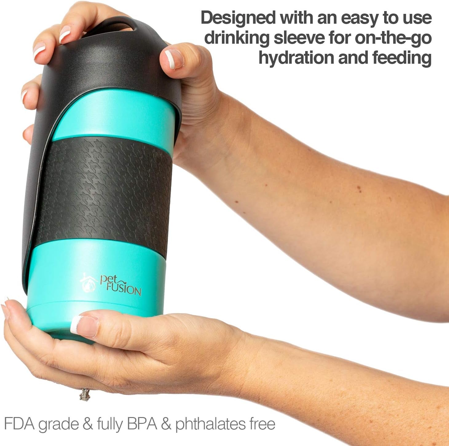 Large 22Oz Insulated Portable Dog Water Bottle & Dispenser - Keep Water Cool for Your Adventures!