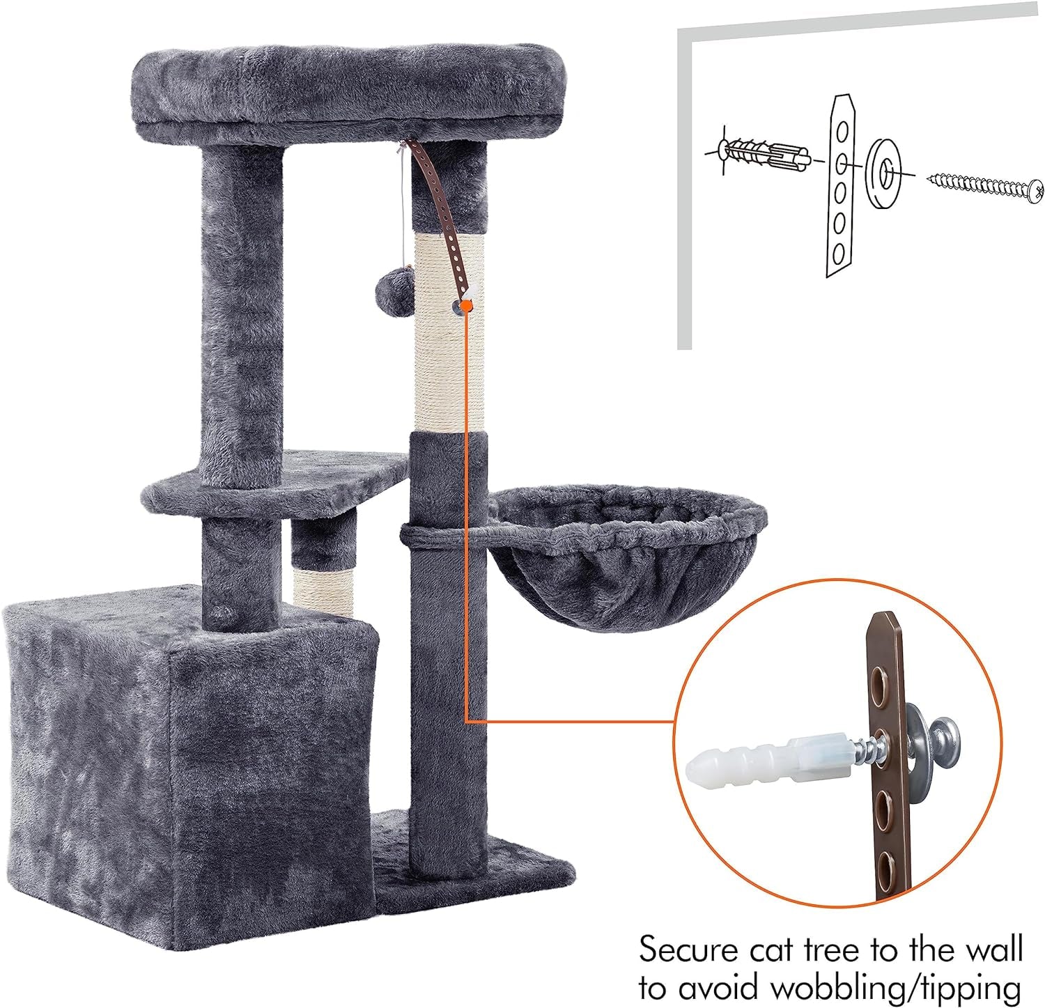 Multi-Level Cat Tree Tower - 34" Kitty Condo with Scratch Boards & Sisal Posts - Perfect Indoor Activity Center for Kittens