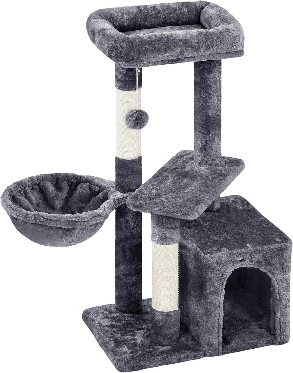 Multi-Level Cat Tree Tower - 34" Kitty Condo with Scratch Boards & Sisal Posts - Perfect Indoor Activity Center for Kittens