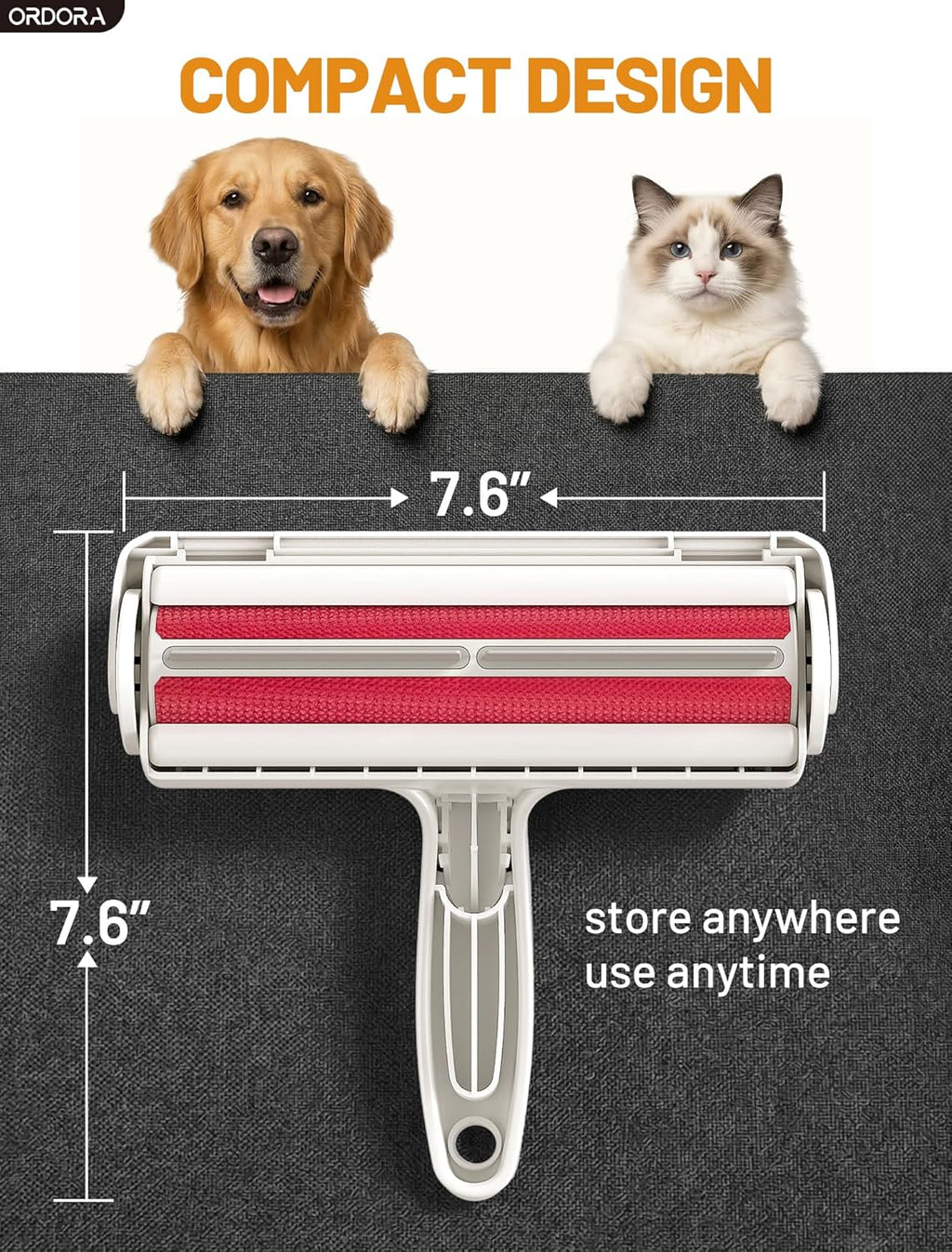 Ultimate Pet Hair Removal Tool - Eco-Friendly Reusable Lint Roller for Effortless Cleaning of Couch, Bedding, Car & More - Perfect for Multi-Pet Homes!