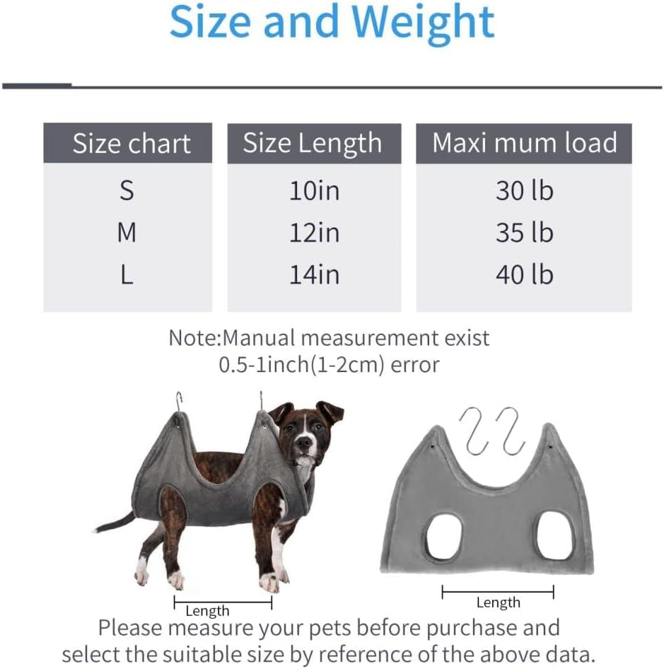 Ultimate Pet Grooming Hammock Harness with Nail Clippers & Accessories - Perfect for Stress-Free Nail Trimming of Large Dogs!