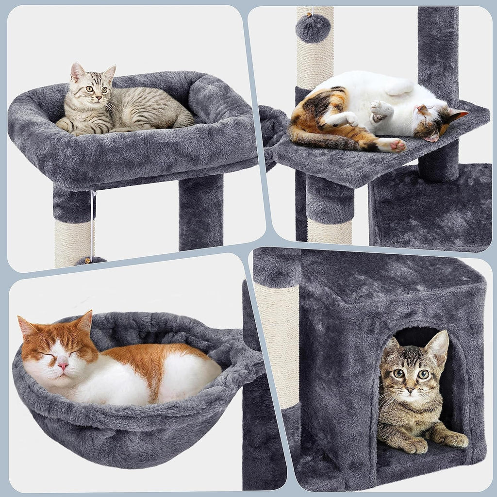 Multi-Level Cat Tree Tower - 34" Kitty Condo with Scratch Boards & Sisal Posts - Perfect Indoor Activity Center for Kittens