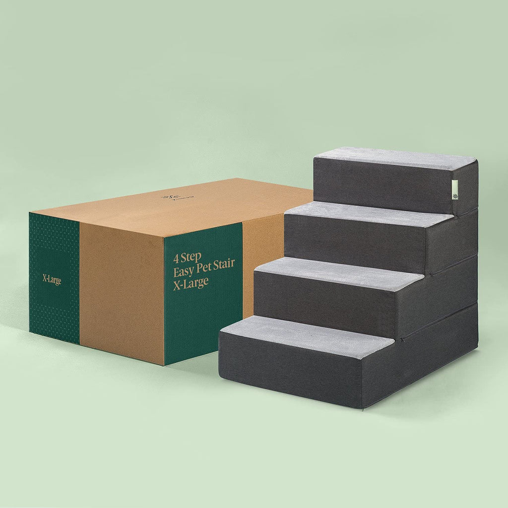 X-Large 4-Step Easy Pet Stairs/Ramp/Ladder - Grey