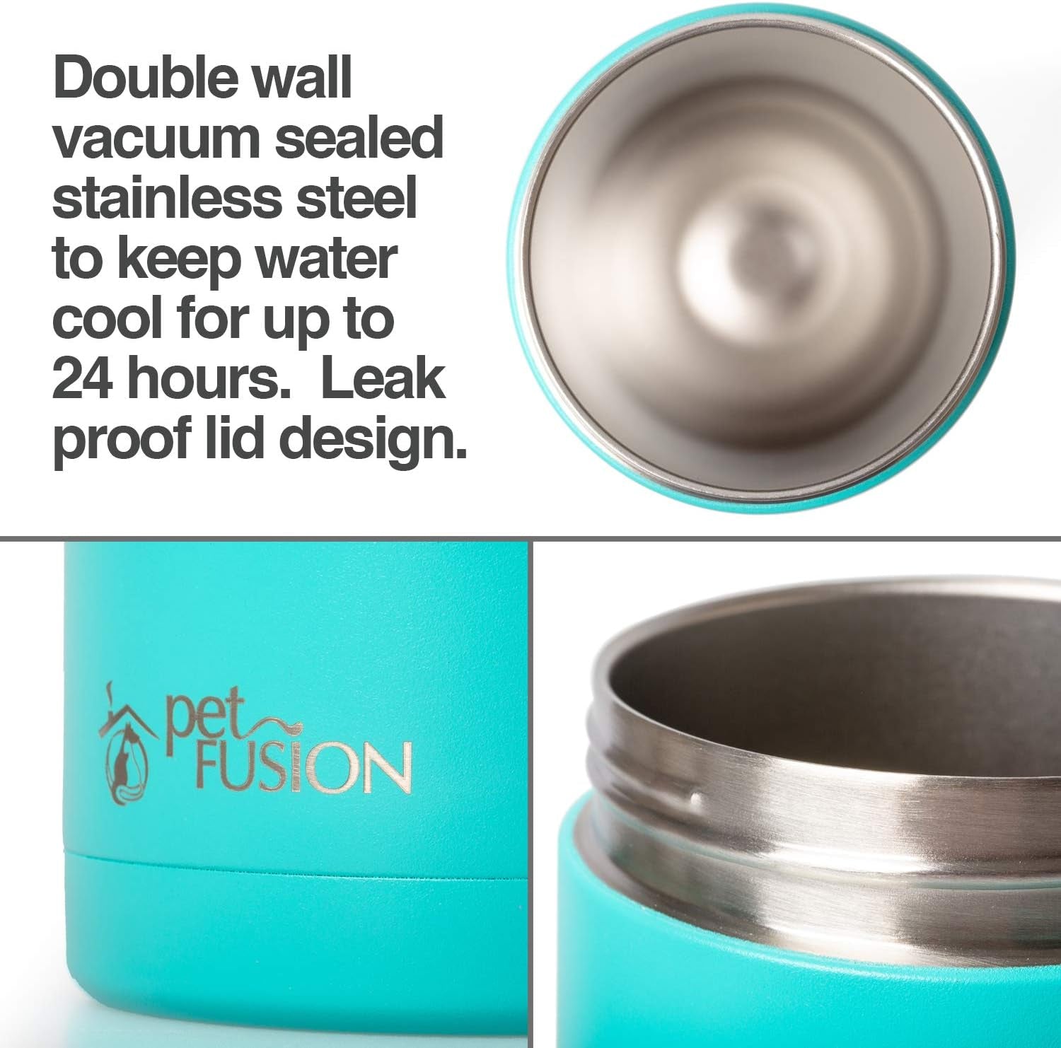 Large 22Oz Insulated Portable Dog Water Bottle & Dispenser - Keep Water Cool for Your Adventures!