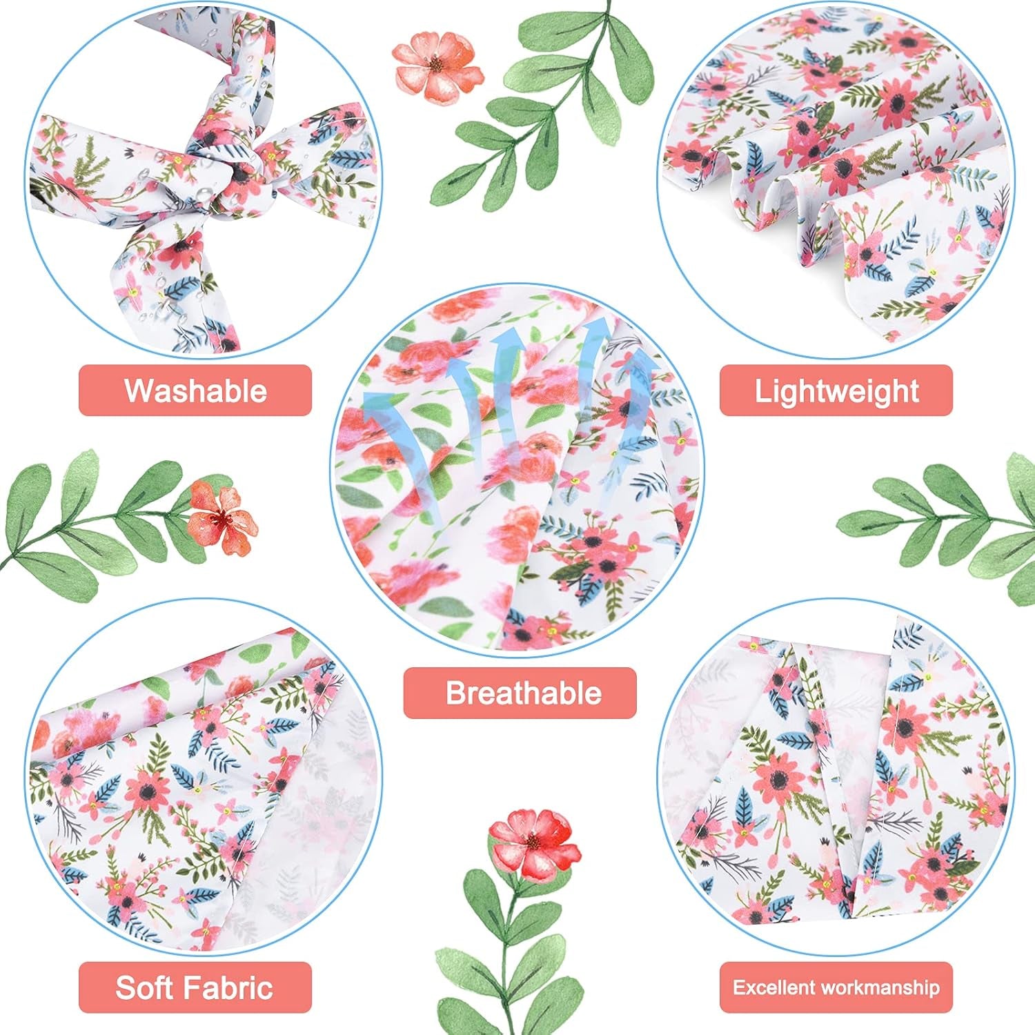 Stylish 2-Pack Dog Bandanas - Adjustable Floral Scarves for Medium & Small Dogs - Personalized Triangle Bibs for Your Furry Friend